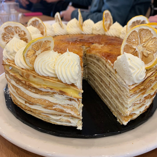 Lemon Curd Crepe Cake - Whole