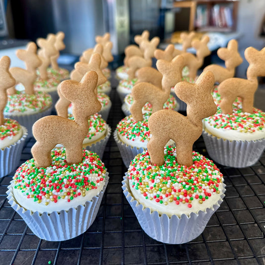 Reindeer Christmas Cupcakes - 4 Pack